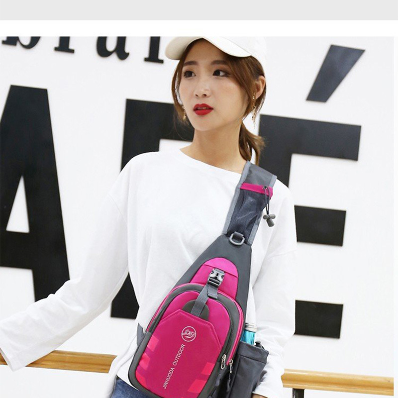 Bolso deportivo para exteriores, bolso bandolera unisex, mochila de viaje y senderismo con compartimento para botella de agua