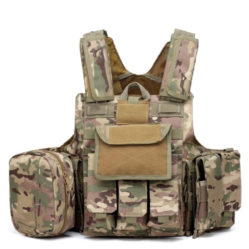 Ropa deportiva al aire libre, entrenamiento de camuflaje, chaleco de combate, chaleco a prueba de balas y a prueba de puñaladas, chaleco táctico de protección, chaleco