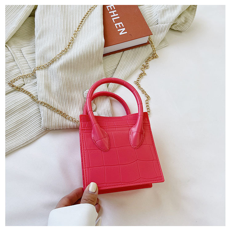 2025 Cross-border new popular smiling face bag, small square bag, fashionable and versatile chain hand bag, shoulder and crossbody jelly women's bag undefined