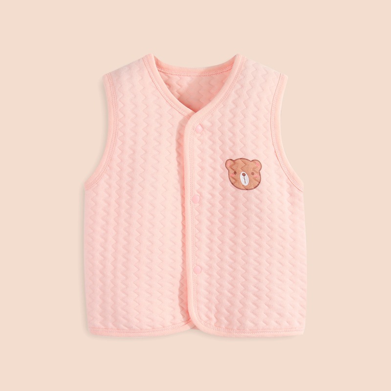 Children's cotton vest Autumn winter baby thickened girls vest 2023 new boys cardigan baby warm vest