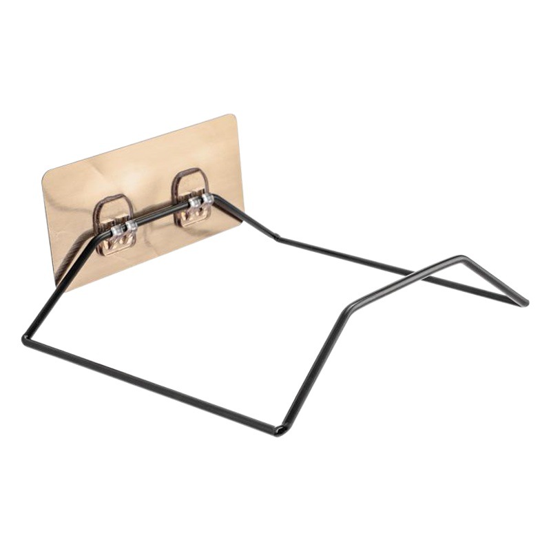 Estante de lavabo de hierro estante de almacenamiento de baño estante colgante sin perforar baño montado en la pared gancho fuerte cocina gancho pegajoso estante de almacenamiento