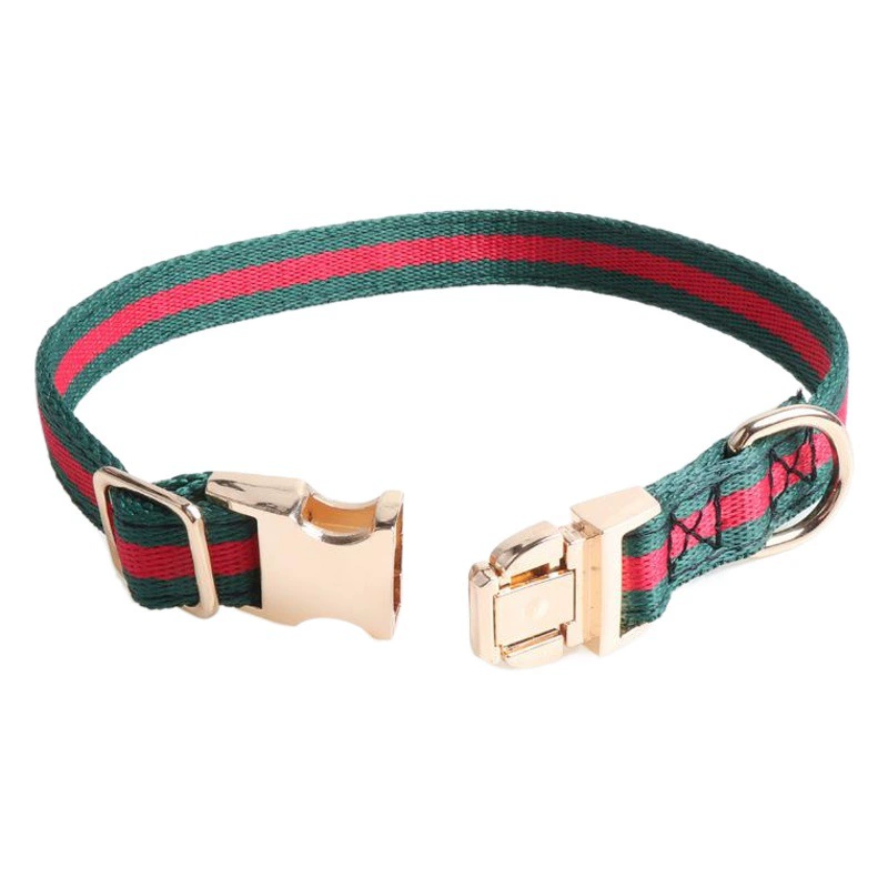 Aminger новый ошейник для домашних животных красный и зеленый лямки ошейник для собак с металлической пряжкой ошейник Завод прямых продаж