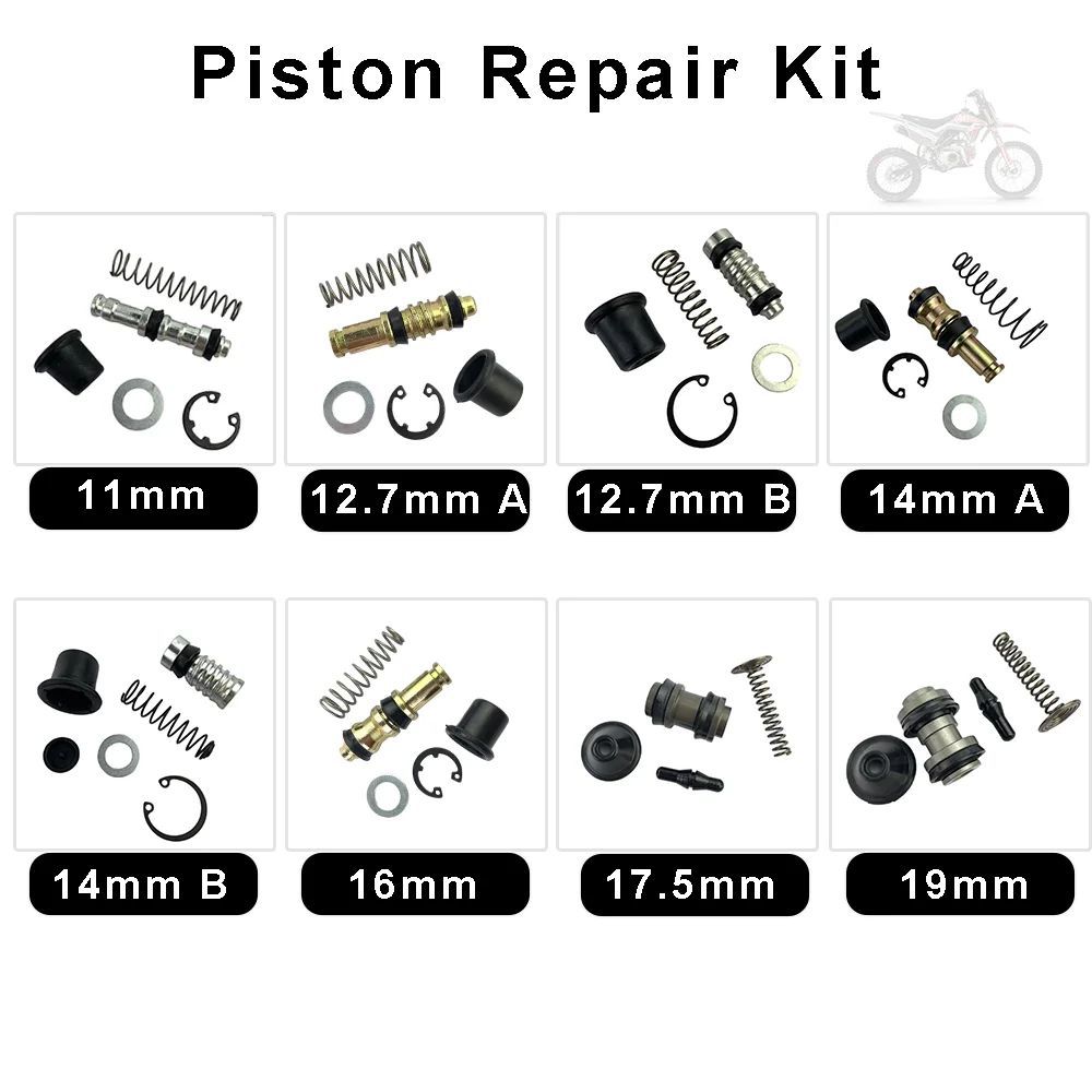Brake master cylinder piston repair kit 11/12.7/14/16/17.5/19mm motorcycle electric bike master cylinder accessories