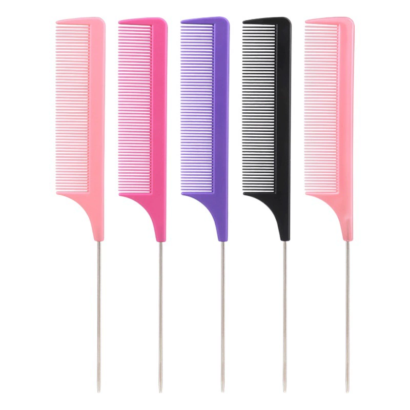 Специальный гребень для волос для макияжа прическа стальная игла мышиный хвост гребень крючок позиционирование перегородок для окрашивания волос Расческа пластиковый заостренный хвост гребень