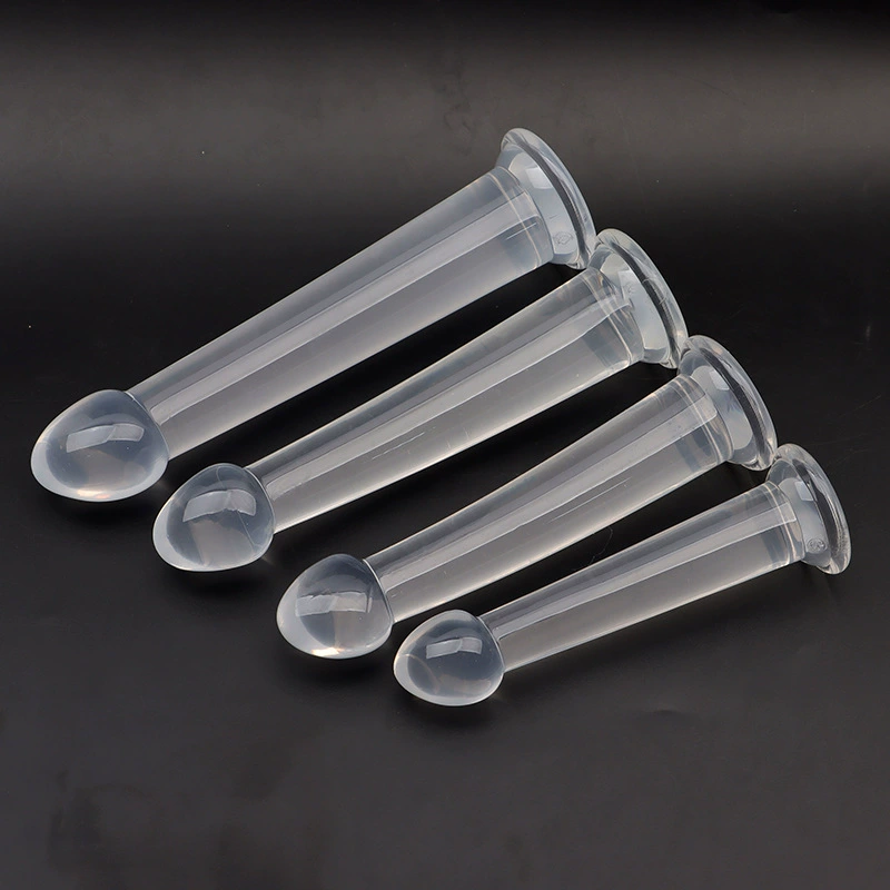 Anal Plug Set, 4 Sizes (16/20/22 cm), soft silicone, suction base, 6 cm shaft width