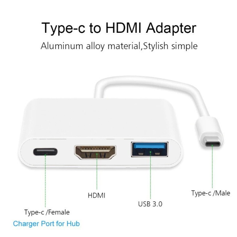 Usb-C to HDMI Converter Suitable for Apple Android Mobile Phone Video Adapter Cable Type-C Docking Station Hd Usb-C to HDMI Converter Suitable for Apple Android Mobile Phone Video Adapter Cable Type-C Docking Station Hd