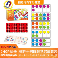 Cross-border magnetic ten-grid number sense training enlightenment teaching aid for kindergarten children's intelligence development toy