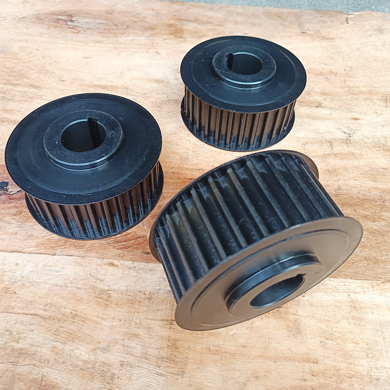 ✅45号钢齿轮圆柱同步带轮非标槽宽高频淬火耐齿同步轮成品工业配