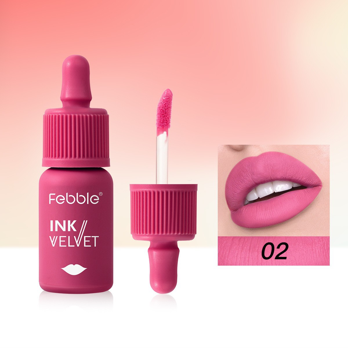 USHAS Lápiz Labial Líquido Mate Popular en Europa y América, Brillo Labial Antiadherente, Resistente al Agua, lg2518a