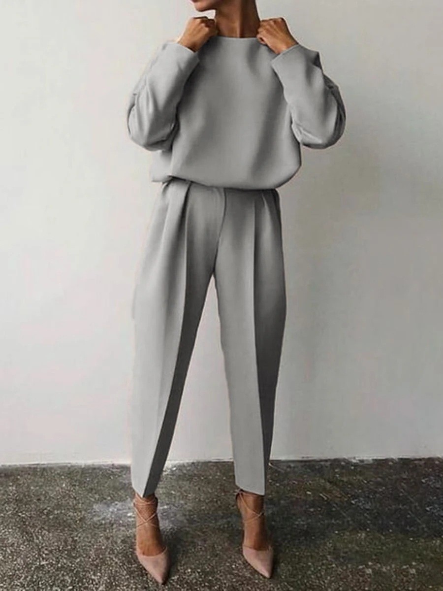 Pant Co-ord Set Sets Type 2 Piece Set Quantity Daily Women'S Casual Solid Color Polyester Pocket Patchwork Pant Co-ord Set Pants Sets