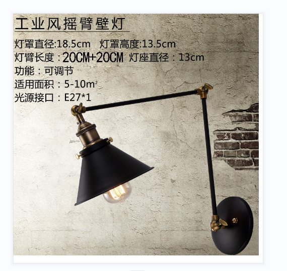 Estilo Europeo retro decorativo lámpara de pared pasillo lámpara corredor lámpara hierro estilo industrial espejo faro CAFÉ Tienda lámpara al por mayor