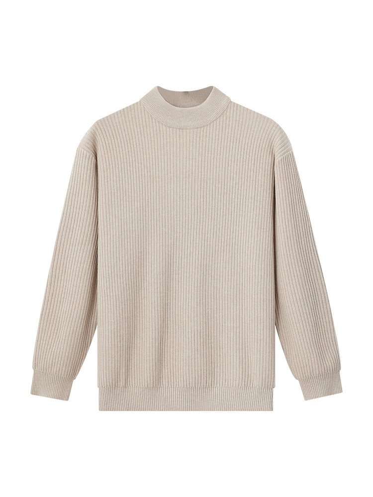 Suéter de lujo ligero de medio cuello alto de gama alta para hombres otoño y invierno de alta calidad con camiseta de punto para hombres de moda para hombres