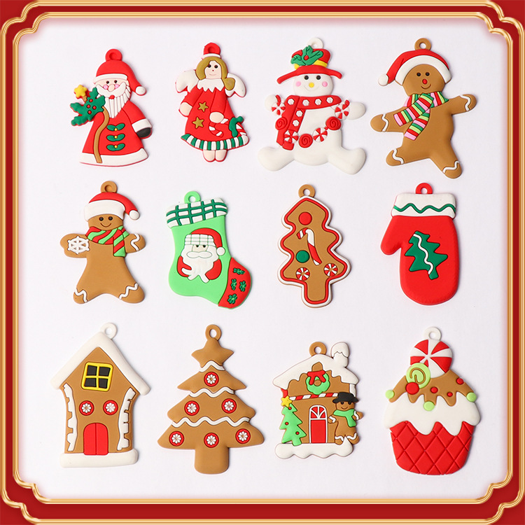Pre sale cross-border 2021 new pattern Gingerbread Man Christmas ornament Snowman christmas tree Pendant customized