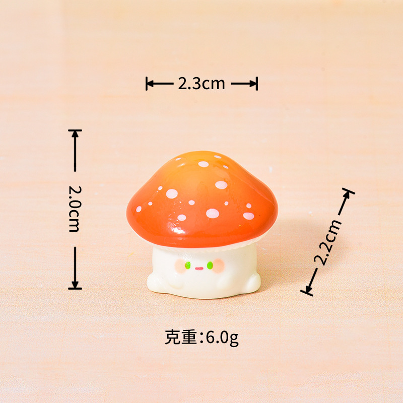 跨境新品卡通小蘑菇萌粒 微景观小摆件diy桌面装饰品潮玩盲袋配件|undefined