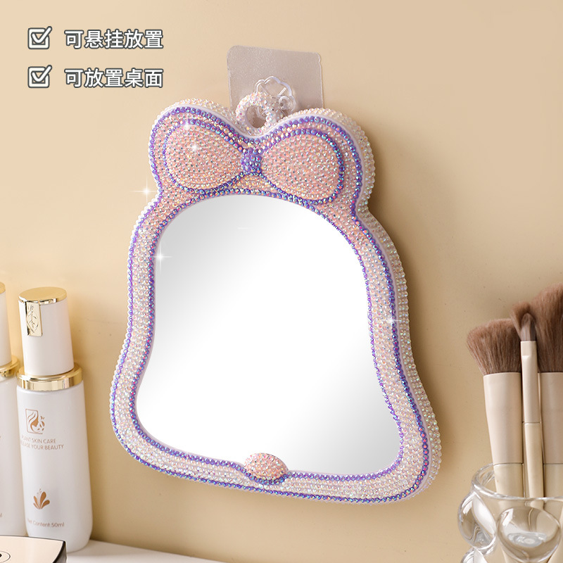 Espejo de arco de dormitorio doméstico梳妆台 de maquillaje de dormitorio de estudiantes espejo de maquillaje plegable espejo de mariposa espejo