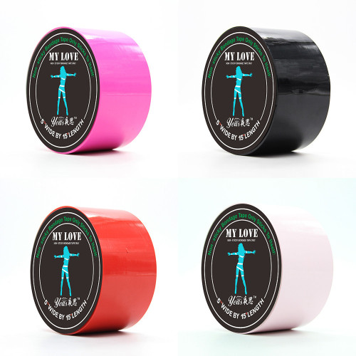 Sex products black electrostatic tape long-term male equipment bondage tape sticky fun adult