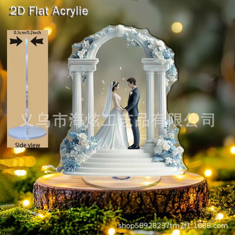 Adorno Giratorio de Acrílico para Boda Acrílico para Decoración de Bodas y Hogar