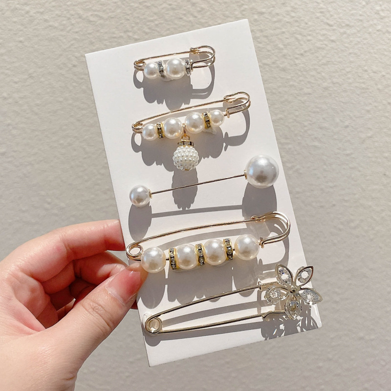 Falda con hebilla de cintura de perlas, circunferencia de cintura grande, cambio de artefacto, hebilla anti-luz, ropa, broche de diseño fijo