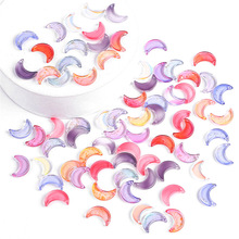 玻璃月亮弯月吊坠diy手工制作自制古风发饰步摇琉璃发簪耳环材料