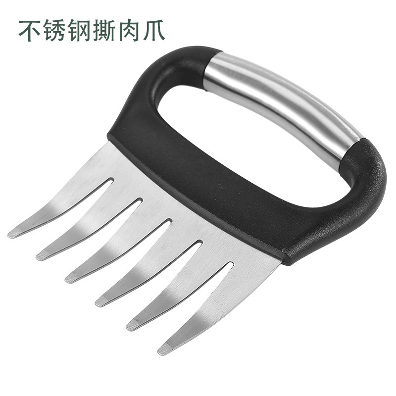 Stainless Steel Meat Shredder, Bear Claw Handle, Turkey Fork, Meat Separator, Barbecue Bbq Meat Tearing Tool, Industrial and Trade Product Utensil