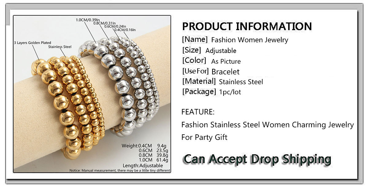 304 Stainless Steel Material 304 Stainless Steel Retro Roman Style Solid Color Bracelets