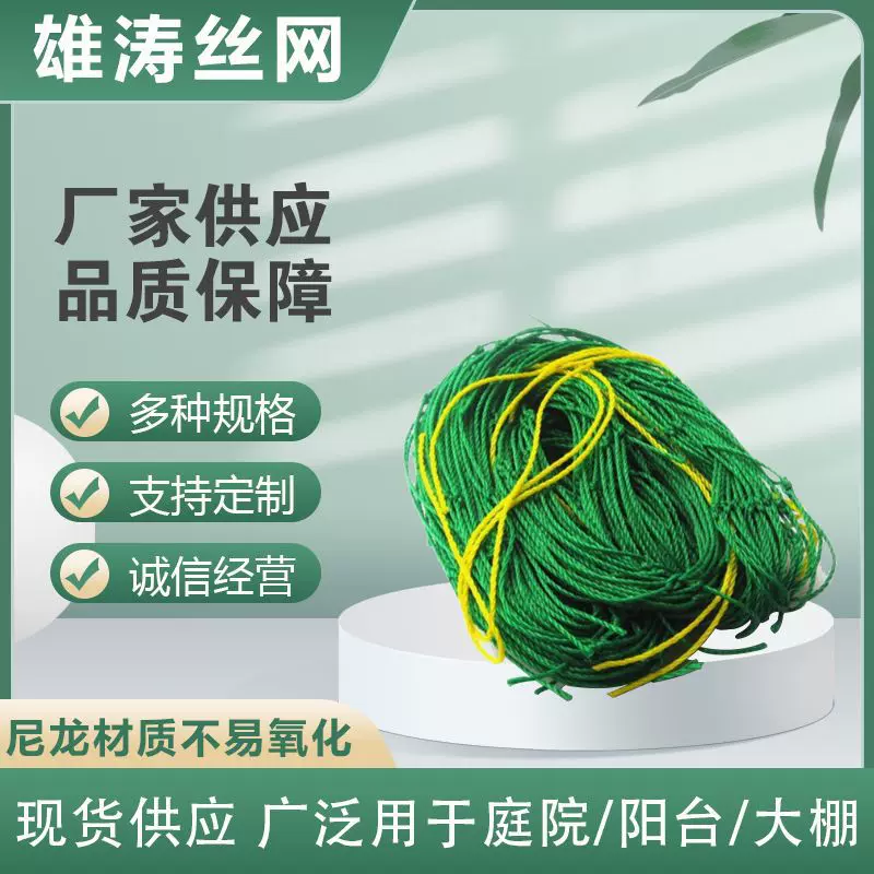 跨境植物爬藤网 支架网菊花抗风网 绿色园艺格子网黄瓜吊瓜攀爬网