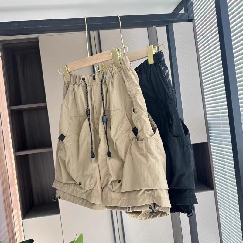 工装机能短裤男女夏季2025新款潮牌宽松直筒五分裤重工潮流运动裤