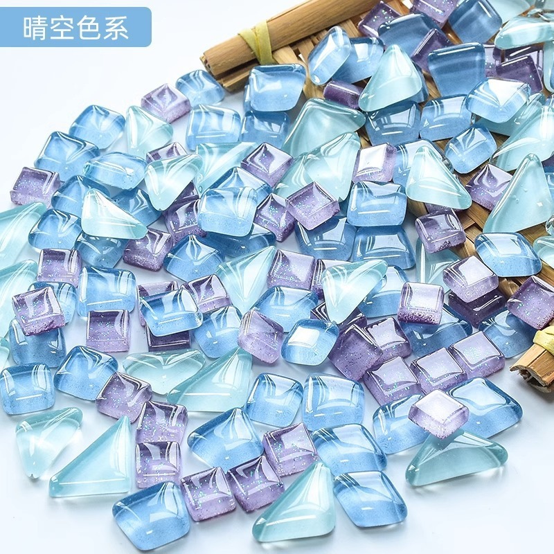 200克diy多元闪粉马赛克集合水晶自由石玻璃儿童手工材料颗粒|undefined