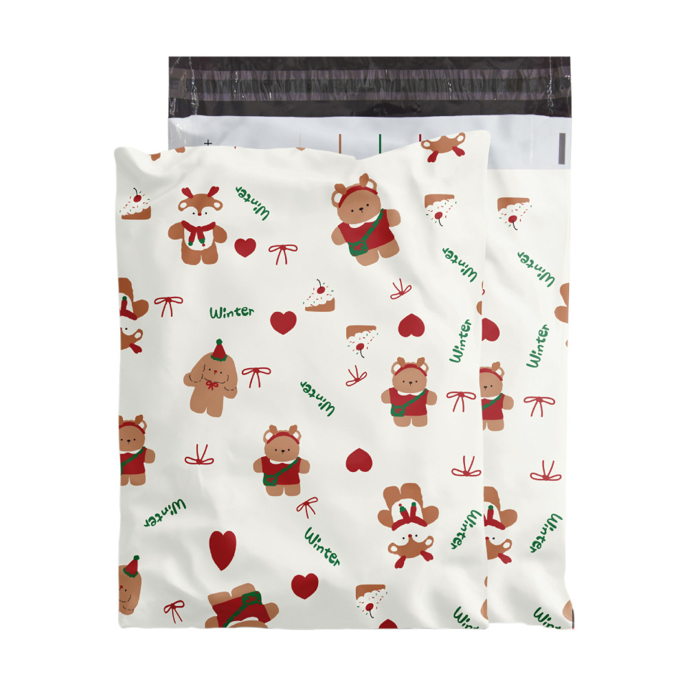 Panda bolsa de entrega impresa logística destrucción bolsa de embalaje colorida bolsa de dibujos animados impermeable gran venta caliente transfronteriza