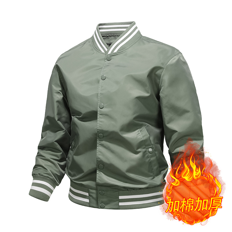 Algodón / color delgado chaqueta de piloto de béisbol hombre chaqueta de pareja chaqueta de trabajo de moda