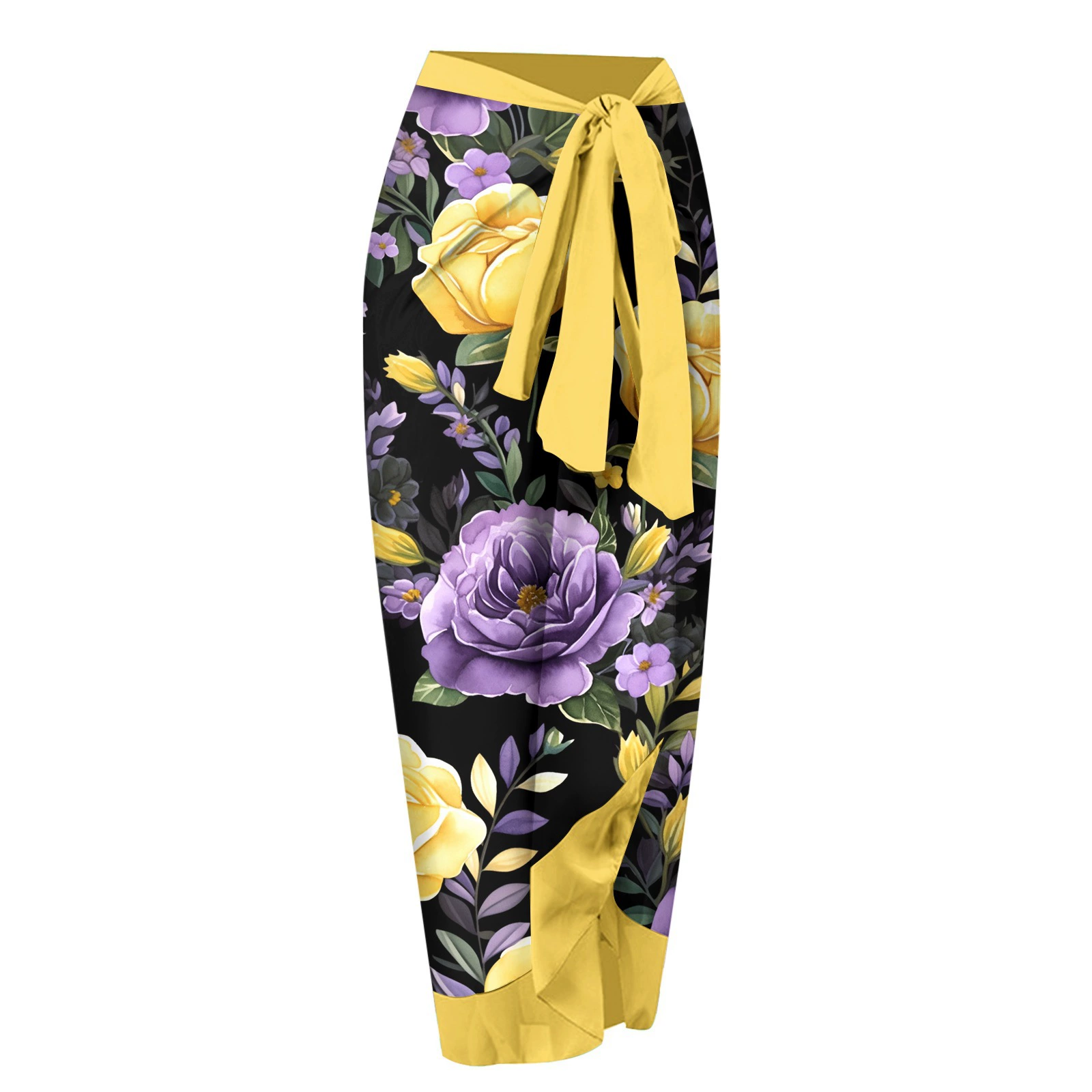 Overall, swimwear, shiffon set, long skirt, European style, tight, fitted