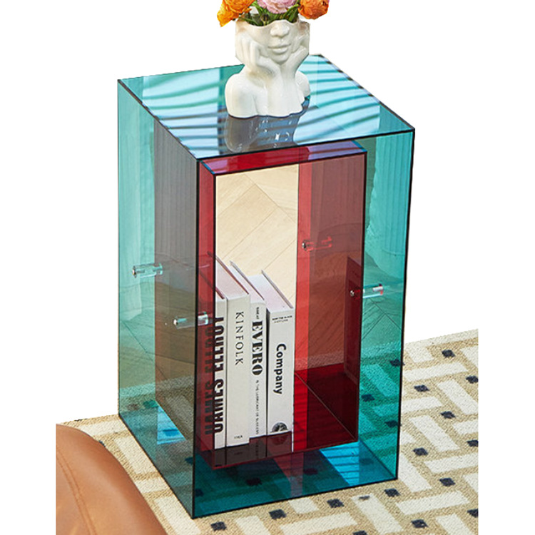 Acrylic Coffee Table Luxury Living Room亚克力边几双层嵌入式