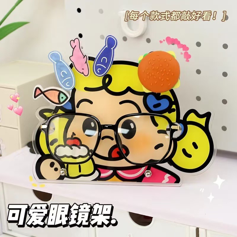 The same style as the Sanrio KT cat Pacha dog glasses storage stand cute high-value acrylic desktop ornaments