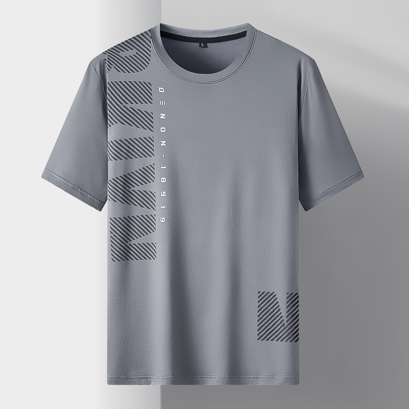 Travel summer short sleeve T-shirt for gym, quick dry clothing, silk sports suit, for running, oversize 2