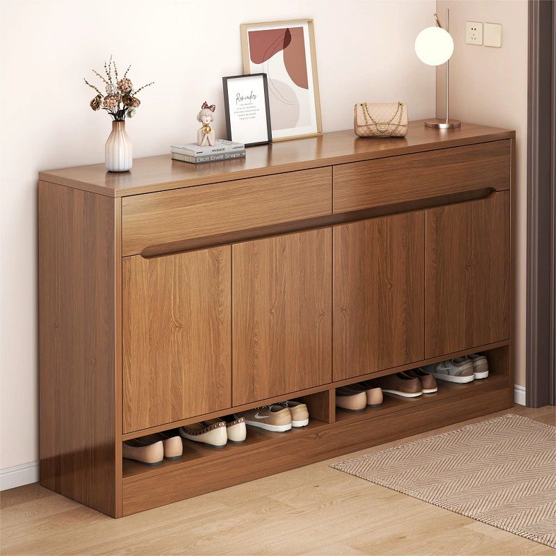 Обувной шкаф домашняя дверь Крытый Новый китайский стиль входной шкаф домашний шкаф для хранения встроенный большой емкости балкон полка для обуви