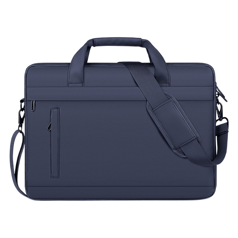 Men's Laptop Bag, Leather Film Version, Business Briefcase, Can Be Printed with Logo, Single Shoulder Crossbody Laptop Bag