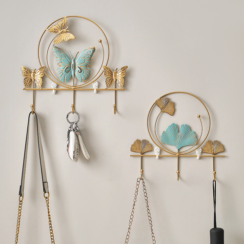 Factory Direct Sale Wall Iron Hook, No Drilling Room Bedroom Hook, Entryway Door Key Wall Decor