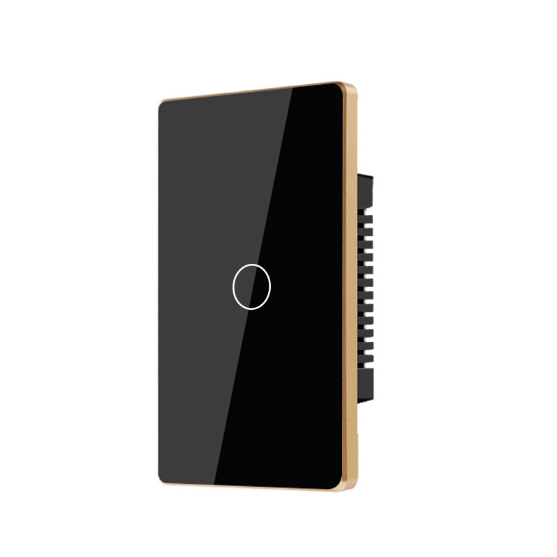 Interruptor Táctil Inteligente WiFi Tuya Tipo 120 Estándar Estadounidense, Marco de Aleación de Aluminio, Control Remoto por Aplicación, Control por Voz con Alexa