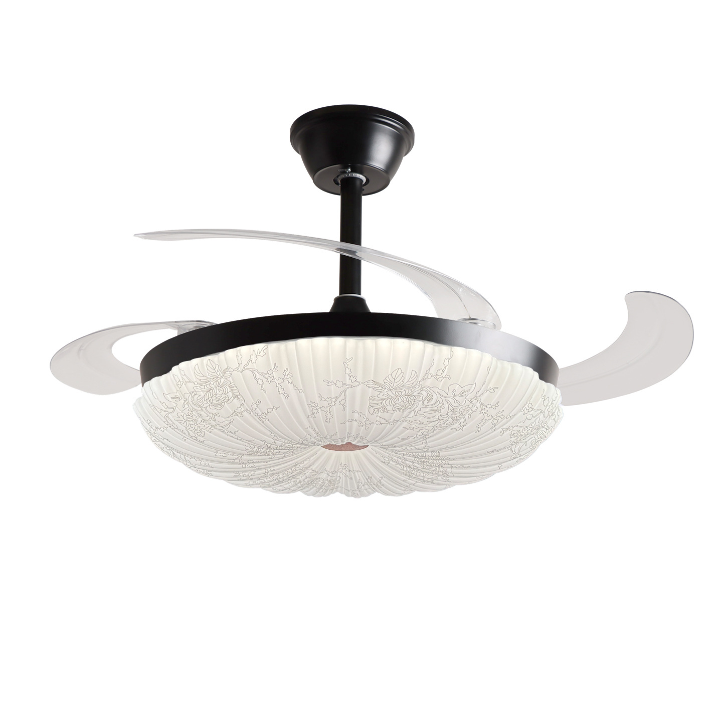 Zhongshan lámparas ventilador invisible lámpara ventilador de techo 2026 nuevo techo de la casa sala de estar comedor dormitorio ventilador de lámpara candelabrada