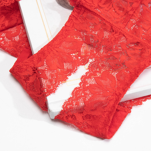 Lace Hole Sexy Novelty Briefs for Women Bikini Style Thong-Free Low-Waisted Triangle Shorts