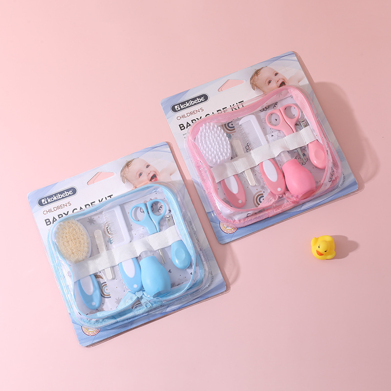 赤ちゃんの看護セットの爪切りの鼻吸い器のカードの布は6セットの新生児を包みます。|undefined