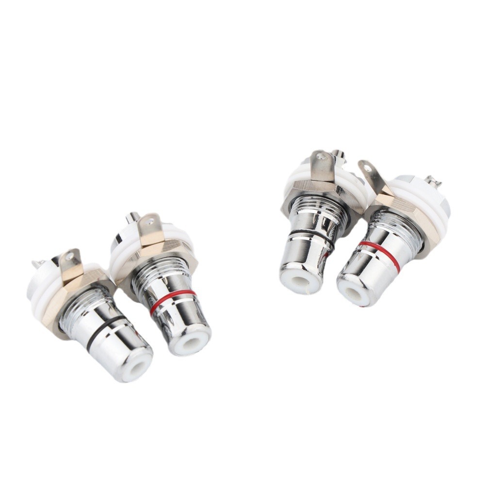 Conector RCA chapado en rodio Preffair, conector hembra tipo lotus, amplificador HIFI, amplificador de tubo