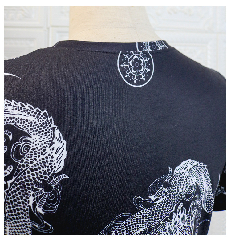 print high-neck short-sleeved t-shirt  NSXS35331