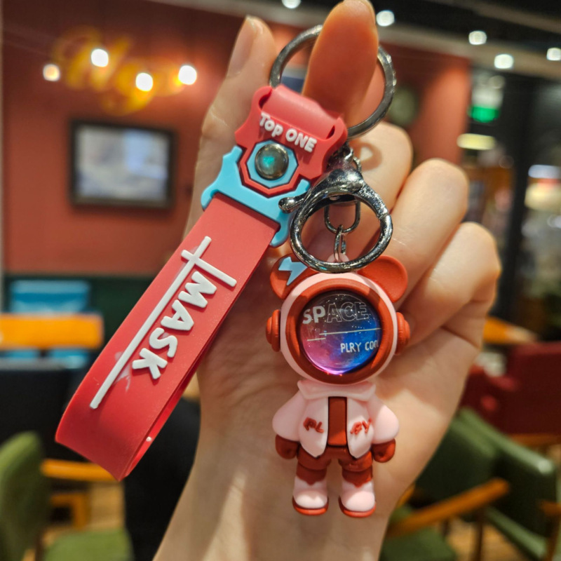 Caricatura violenta oso colgante llavero de PVC colgante llave de goma blanda juegos de videojuegos de muñeca ciudad pequeño regalo pequeño regalo