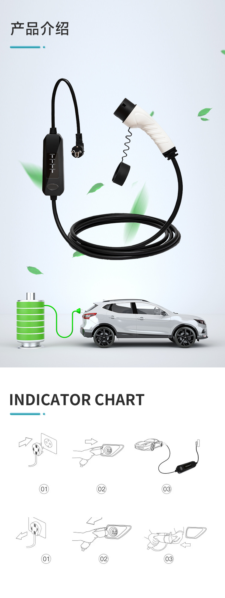 European Standard Portable Charging Pile British Standard 3.5kw16A Electric Vehicle Charging Mobile Charging Pile Single-phase Cross-border