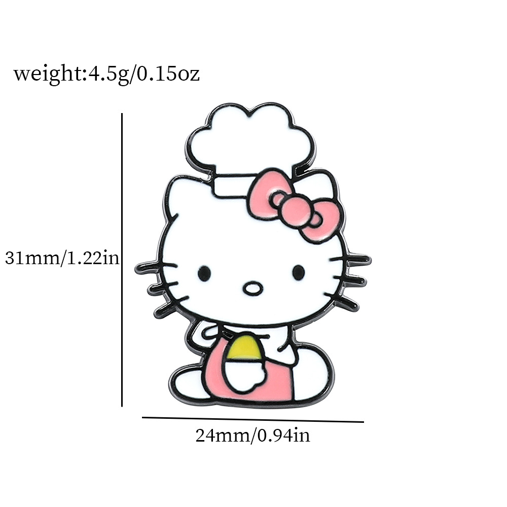 Venta caliente cien Sanrio serie de metal broche de dibujos animados coolomi Yugui perro KT gato todo-fósforo de moda insignia