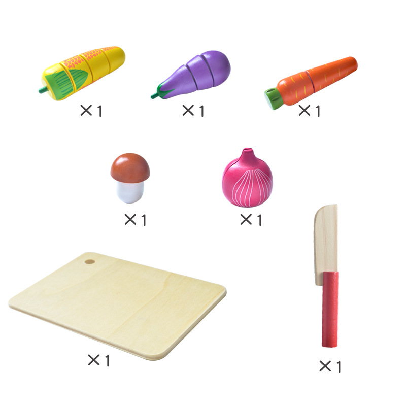 Juguete educativo de madera para cortar verduras para niños pequeños, juego para padres e hijos de 2 a 3 años, regalo de cocina para las fiestas.