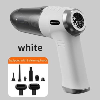 Car Vacuum Cleaner, Handheld, High Suction Power, Wireless Dust Blower, Pet Hair Remover, Cross-Border (Tozsoranlar) - chinese-ts-801-whitewhite