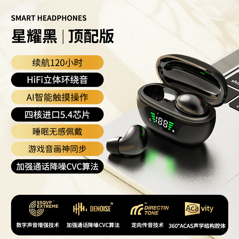 クロスボーダー爆型プライベートモデルデジタル表示無線TWS運動入耳式ミニbluetoothイヤホン共通睡眠見えない|undefined