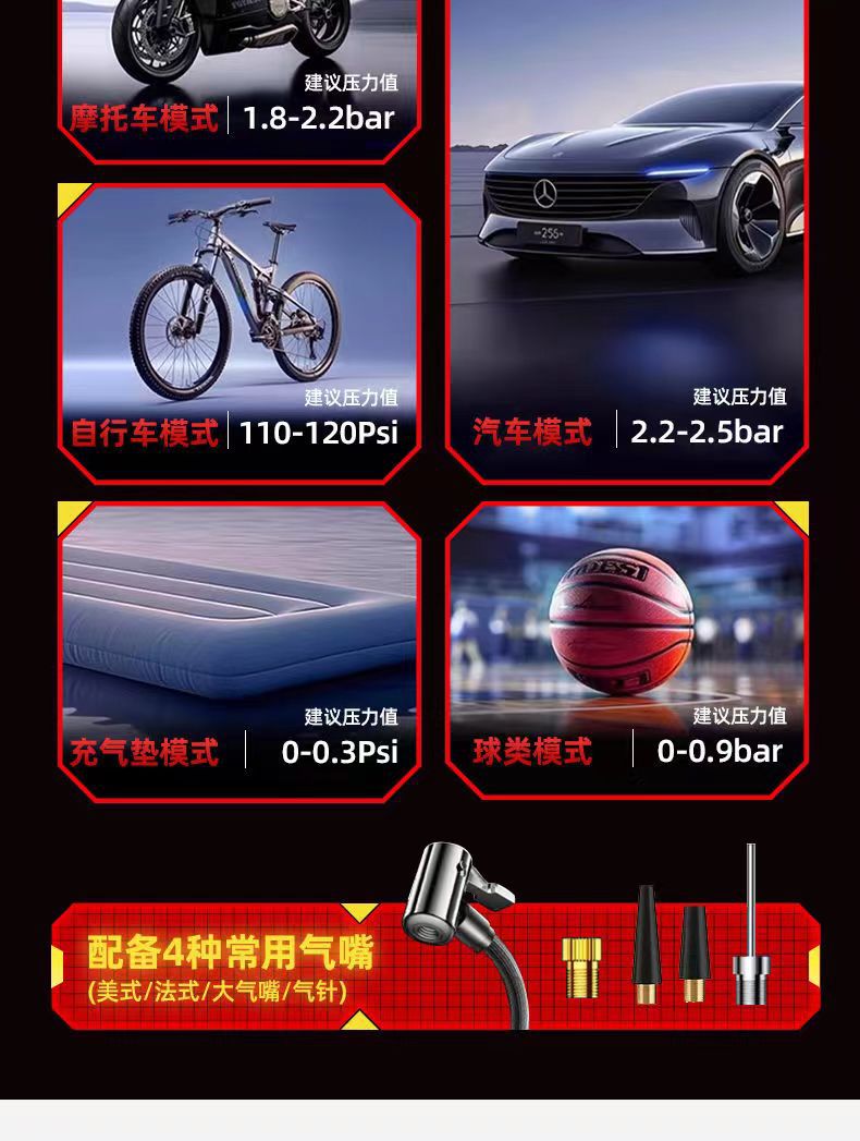 High-Power Car Power Loss Strong Start Wireless Digital Display Car Tire Special Pump Portable Car Air Pump